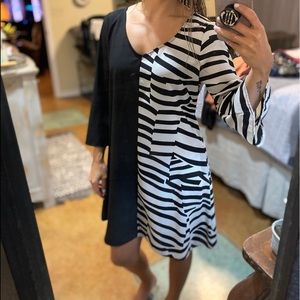 Black and white zebra stripe dress